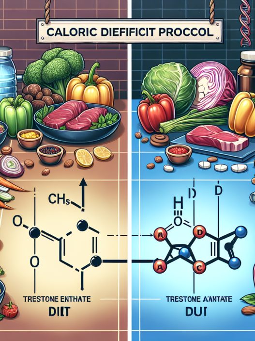 Caloric deficit protocol with trestolone enantato